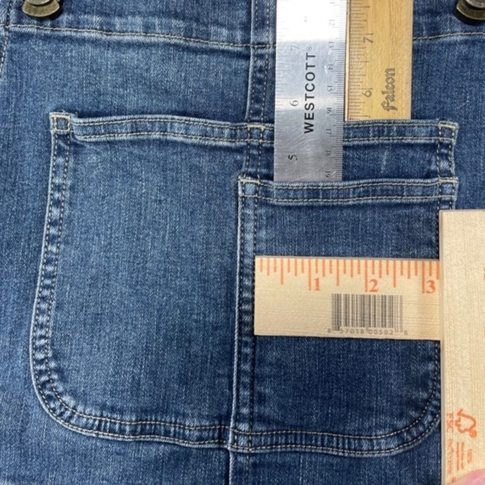 Carve Designs Denim Overalls W/ 8 Blue Organic Cotton Raw Hem LN/NWOT - Picture 10 of 16